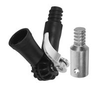 SEWOART mop extension pole adapter Brush Threaded Fitting with Threaded Tip, Plastic and Aluminum Alloy, 1 Set, Rotatable Design, for Broom Handle Extension Rod, Window Cleaner and Spider
