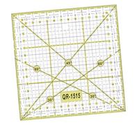 SEWOART Multifunctional Square Quilt Ruler with Black Green Grid Lines for Precise Patchwork Sewing and Crafting Premium Plastic Measuring Guide for Left and Right Hand Use