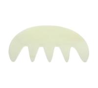 SEWOART Natural Jade Stone Scalp Massage Comb for All Hair Types Wide Tooth Scraping Tool for Improved Blood Flow and Hair Strengthening Portable Jade Gua Sha Massager for Face Neck