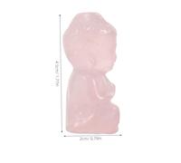 SEWOART Natural Rose Quartz Monk Statue Carved Crystal Buddha Figurine for Meditation and Feng Shui Spiritual Decor Asian Buddhist Ornament for S Zen Spaces