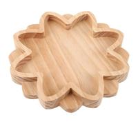 SEWOART Natural Wood Lotus Craft Tray Crystal Storage and Beaded String Sorting for Store Display