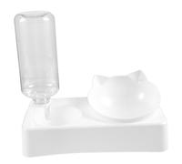 SEWOART Neck Double Bowl Pet Feeder for Cats and Dogs Automatic Food and Water Dispenser for Reducing Risks Easy to Clean