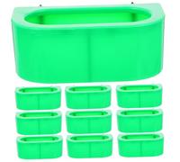 SEWOART No Mess Bird Cage Feeder 10pcs Pigeon Feeding Dish Bird Supplies for Home Easy Clean Anti-Splash Feeder Trough Parrot Feeder Accessories