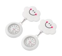 SEWOART Nurse Pocket Watch Silicone Cloud Hanging Watch Retractable 2pcs