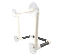 SEWOART Parrot Bath Stand Suction Cups Portable Bird Perch Heavy Duty Pvc Tube Rack Bird Shower Perch Stand for Finch Canary Lovebird