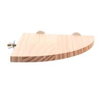 SEWOART Parrot Roost Stand Half-round Wooden Platform for Birdcage, Large Semicircular Perch Board for Exercise, Chewing and Resting, Suitable for Parakeets and Pet Birds