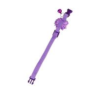 SEWOART Pet Cat Dog Flower Collar Bell Violet Neck Chain for Stylish Pets for Fashion Parties and Everyday Wear