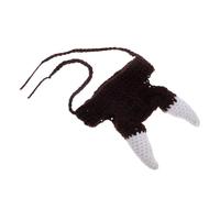 SEWOART Pet Party Hat Knitted Horn Cat Dog Mini Hat Comfortable Plush Fun Viking Pirate Style for Pet Costumes