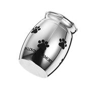 SEWOART Pet Urn Stainless Steel Storage Box for Pet Ashes Paw Print Design Cremation Urn Ashes Use