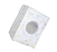 SEWOART Peva Washing Machine Protective Cover, Waterproof, Zipped, Fully Covered, Colourful Pattern, Home Laundry Appliance Protector, 60x55x82cm