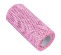 SEWOART Pink Deco Mesh Roll with Silver Thread Craft Mesh for Wreaths Swags Wedding Bows and Home Decoration DIY Ribbon for Floral and Clothing Accessories