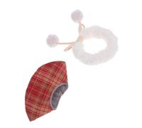 SEWOART Plaid Miniature Doll Cloak for Stuffed Animals Hooded Cape for Christmas and Year Role Play Cozy Holiday Outfit Accessory for DIY Doll Dress Up and Plush Bear Costumes