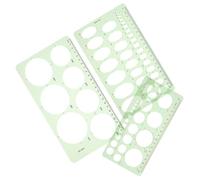 SEWOART Plastic Drafting Ruler Circle Templates for Drawing Geometric Shapes Stencils for Students and Artists