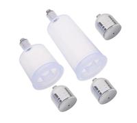 SEWOART Portable Airbrush Paint Bottles with Oxygen Injection for Enhanced Pigment Flow Corrosion-Resistant Clear Plastic Paint Pouring Cups Lightweight and Replacement Carafe Kit for