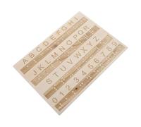 SEWOART Portable Wooden Braille Alphabet Board Montessori Tactile Learning Tool for Blind and Adults Essential Braille Education Aid with Raised Letters and Numbers