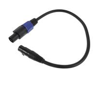 SEWOART Professional Male to Female Xlr Cable 1.6ft with 3 Pin Connection and Spring-loaded Latch, Plastic and Metal Construction for Speakers and Audio Devices in Live Applications and Dj