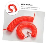 SEWOART PU Recoil Air Compressor Hose Flexible Coiled Pneumatic Spring Tube with Quick Connector for Air Tools and Compressors