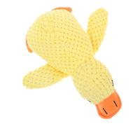 SEWOART Puppy Chew with Squeaker Indestructible Stuffed Duck for Dogs and Cats Engaging Interactive Yellow Plush Chew for Teething and Playtime