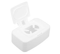 SEWOART Refillable Wet Tissue Case with Lid One Handed Wipes Dispenser Box for Living Room Bedroom Room Compact Nonslip Plastic Storage Container for Household Use