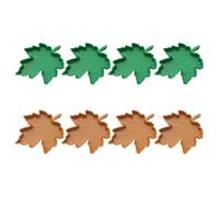 SEWOART Reptile Food Bowls Water Dishes Feeding Bowls 8pcs Green Yellow Maple Leaf Shape Plastic for Tortoise Gecko Snake Lizard Lightweight Easy to Clean Stable Base for Outdoor Use