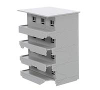 SEWOART Residential Building Model Miniature Ruined House Garden Micro Landscape Ornaments Ruined City Building Scene for DIY Sand Table DIY Sand Table Model Light Grey