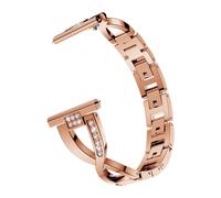 SEWOART Rhinestones Wristband Elegant X-Shaped Zinc Alloy Strap Suitable for Shopping and Sporting Smart Watch