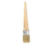 SEWOART Round Head Wax Brush with Natural Bristles for Furniture Painting Ergonomic Handle for Precision for Stenciling and Home Decor Large Brush