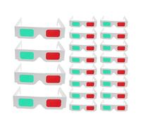 SEWOART Science experiment 3D glasses 20pcs Red Green Lightweight Plastic Paper Frames for STEM Kits Comics and TV Shows