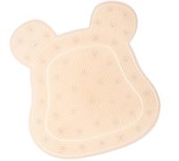 SEWOART Silicone Foot Massager Pad Foot Scrubber for Shower with Suction Cup Free Your Hands Beige Mat for Bath Relaxation
