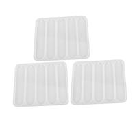 SEWOART Silicone Rectangle Bookmark Molds DIY Resin Book Mark Mold Set for Resin Casting 3pcs Sturdy and Creative Design White Colour for Crafting and Presents