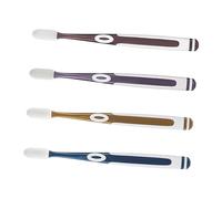 SEWOART Silicone Soft Bristle Adult Toothbrush Replacement Heads 4pcs Nano Flexible Toothbrushes Multi-Color Set for Daily Oral Care