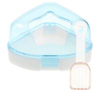 SEWOART Small Animals Bathing Tub Five-pointed Star Design for Hamsters and Small Pets Skid Bottom Smooth Edges Blue Plastic Bathtub for Bath and Bathroom Use