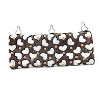 SEWOART Small Pet Cotton Sleeping Bed and Hanging Hammock for Hamsters and Squirrels, Thickened Warm Nest for Four Seasons, Heart Pattern Coffee Color, Comfortable Resting Hammock for Pets