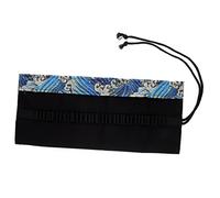 SEWOART Space Saving Roll up Pencil Bag Japanese Style Pen Organizer Capacity Slots for Art Supplies and Tidy Design for Students and Artists