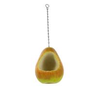 SEWOART Spacious Pear Shaped Bird Feeder for Outdoors Hanging Wild Bird Food Holder with Large Capacity for Seeds Fruits Nuts Weather-resistant Design Garden Deck Porch Decoration