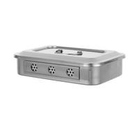 SEWOART Stainless Steel Tray with Lid for Lab, Square Silver Stainless Steel Laboratory Box for Laboratory Samples and Equipment, Lab Operations and Scientific Research