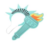 SEWOART Statue of Liberty Headpiece Torch Prop, Authentic Eva Material, Matte Coating, Quick to Put and Remove, for Patriotic Parties and Instant Costume Changes