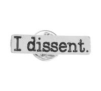SEWOART Stylish Alloy Brooch with I Dissent Letters, Delicate Silver Collar Pin Chain for Shirt Decoration and Gift, Feminist Badge Accessory for Women