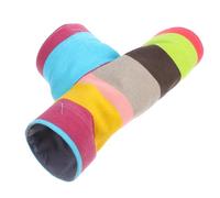 SEWOART Tunnel Hamster Nest Way Hamster Toy Small Animal Cage Accessories Vibrant Rainbow Design Portable and Canvas Material