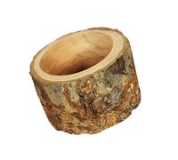 SEWOART Unique Pet Food Bowl Wooden Material Durable Suitable for Puppies Hamsters Chinchillas Random Color