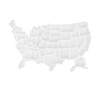 SEWOART USA Map Ice Mold 3pcs USA Map Stencil Mold Puzzle America United States Ice Cube Simple Mini Jigsaw Stickers Making Maps De para Material Us Map DIY USA Ice Transparent