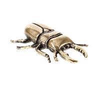 SEWOART Vintage Brass Ornaments Featuring a Beetle Shaped Figurine Artistic Elegance, Collectible Tea Pet for Desk and Office Decor, Spring Festival Decor and Fengshui Beetle Model