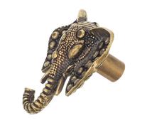 SEWOART Vintage Elephant Shape Brass Drawer Pull Knob Solid Brass Cabinet Handle for Kitchen Dresser Wardrobe and Vanity Smooth Grip Animal Drawer Pulls for Modern Home Decor