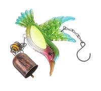 SEWOART Vintage Hummingbird Metal Wind Chime Outdoor Garden Ornament Animal Shaped Craft Wind Bell Pendant Compact for Balcony and Patio Decoration with Relaxing Tuned Sound