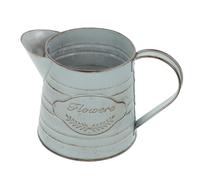 SEWOART Vintage Iron Flower Pot Rustic Metal Vase for Farmhouse Decor DIY Artificial Floral Container Photo Prop Garden Ornament for Home Living Study and Bar Decoration