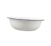 SEWOART Vintage Style Foot Soaking Tub Enamel Footbath Bowl Wash Basin for Foot Massage Multipurpose Laundry Basin