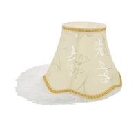 SEWOART Vintage Victorian Fabric Lamp Shade with Tassel and Fringe Handmade European Style Retro Bell Lampshade for Bedroom Floor and Table Lamps Elegant Decor