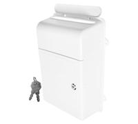 SEWOART Wall-mounted Waterproof Mailbox Lockable Letter Collection Box with Key White Suggestion Box for Outdoor Use in Offices and Communities