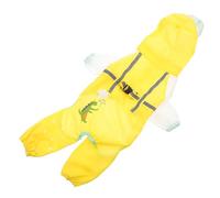 SEWOART Waterproof Full Body Dog Raincoat for Small to Medium Dogs Dinosaur Design Lightweight Hood and Reflective Strips for Rainy Days