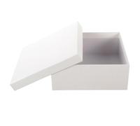 SEWOART White Paper Box 20x18x8cm, Small Square Storage Container for Wedding, Party Packaging, and Present Wrapping Accessories, 1pcs
